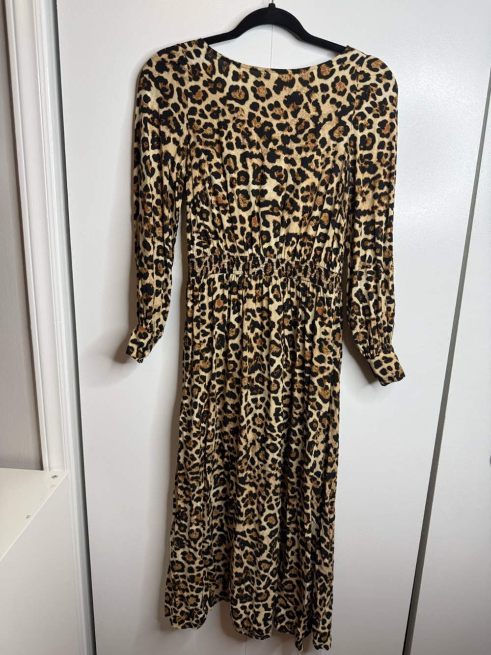 Loft Leopard Print Long Sleeve Maxi Dress - Tan/Black XSP - Picture 2 of 11